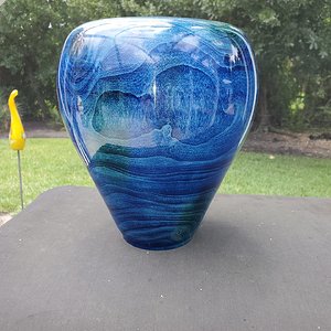 Hollow form in blue