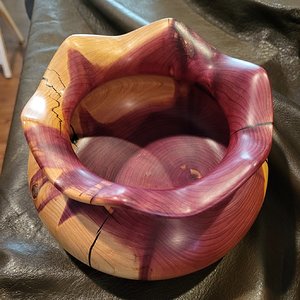 Scalloped edge bowl - top view