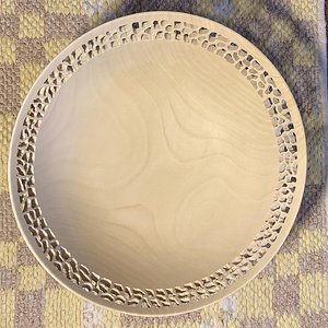 Holly bowl with pierced rim