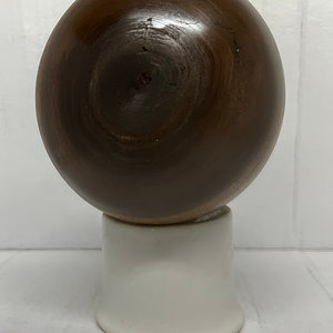 Walnut log turned into Calabash type shape. Bottom view.