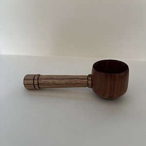 Coffee scoop out of Etimoe and Zebrawood