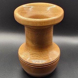 White oak, side grain vase