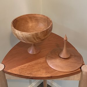 Lidded finial box