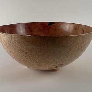 3 Footed Arbutus Burl Bowl