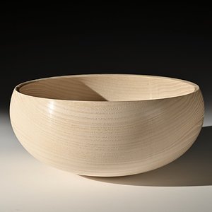 Whitened White Ash bowl