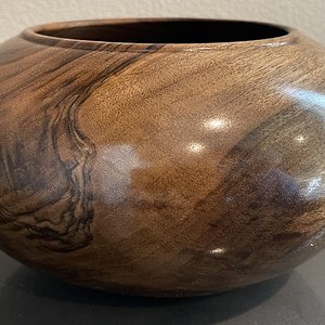 Figured Claro walnut bowl