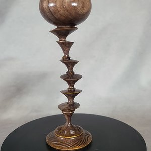 Walnut Off-Center Goblet