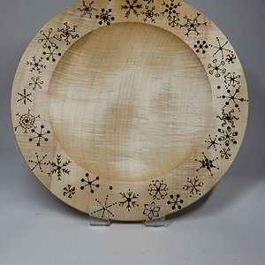 Silver maple platter