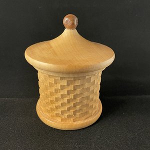 Birch Box with basketweave pattern