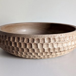 Textured sycamore bowl