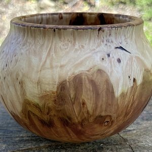 small maple burl bowl