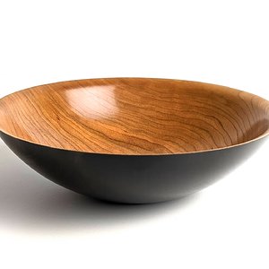 Ebonized black cherry bowl