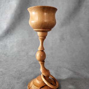 Off center Maple Goblet