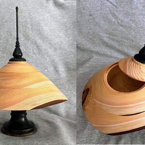 Cedar and walnut form