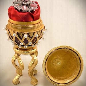 Faux Faberge' Egg Inside
