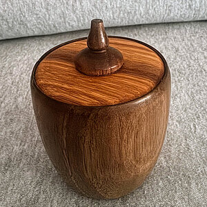 Walnut and Canary wood box