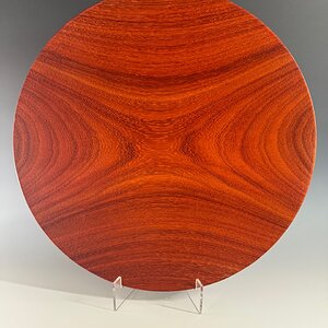 Padauk wedding platter - front