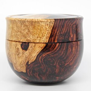 Honduras Rosewood Burl Round Bottom Box