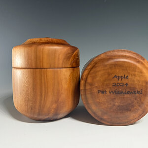 Two Apple Lidded Boxes