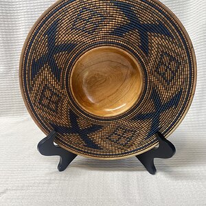 Cherry bowl with basket illusion embellishment
