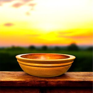 Rimmed snack bowl