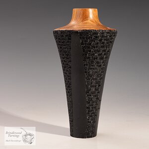Black weave vase