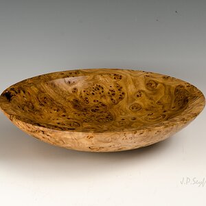 Footed Elm Burl Bowl