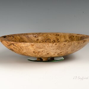 Footed Elm Burl Bowl