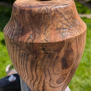 Red oak vase