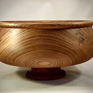 Siberian elm pedestal bowl