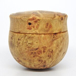 Golden Madrone Burl Round Bottom Box