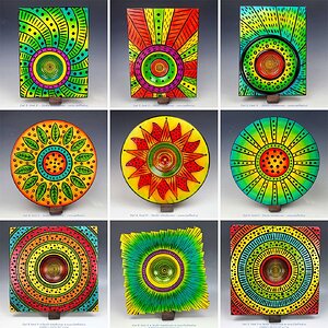 Carl's Wacky World of Color, 7/2025, Turned Maple Wood, Handmade Wood Art.