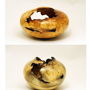 2 Box Elder burl hollowforms