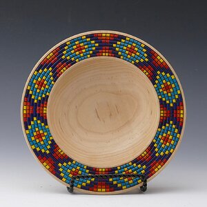 Beaded platter