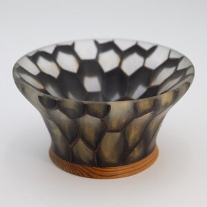 This honeycomb bowl broke twice on the lathe… but I somehow pulled it off!