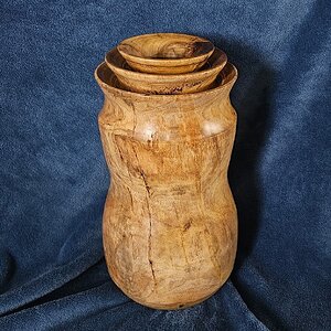 Triple rimmed vase