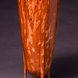 spalted footed vessel
