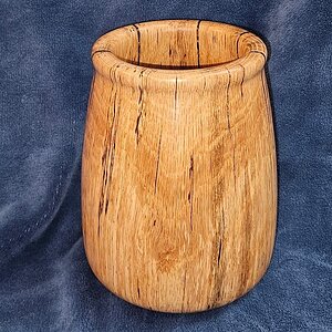 Spalted oak pot