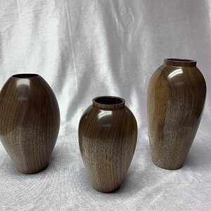 Small Walnut Vases
