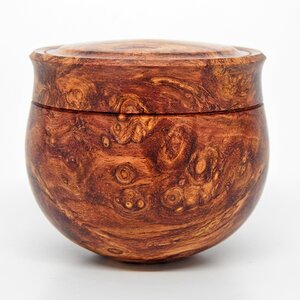 Honduras Rosewood Burl Round Bottom Box