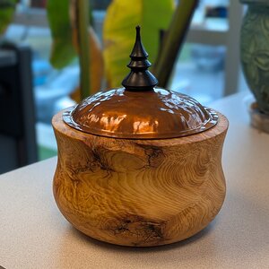 Ponderosa Pine Box with a Copper Top.