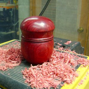 Purple heart lidded box.