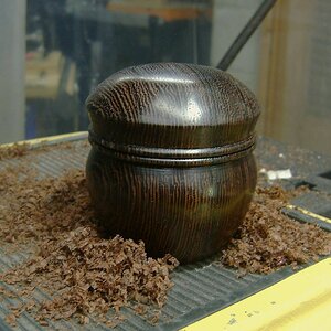 Wenge - Small Squatty Lidded box
