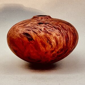 One more jarrah burl hollow form.