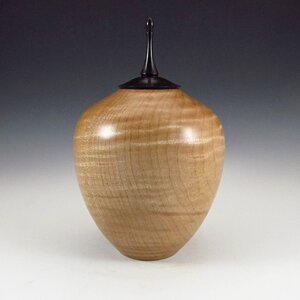 Curly Maple and African Blackwood pet urn
