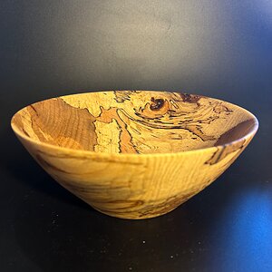 Thin walled spalted beech bowl - 8 1/4” x 3 1/4”