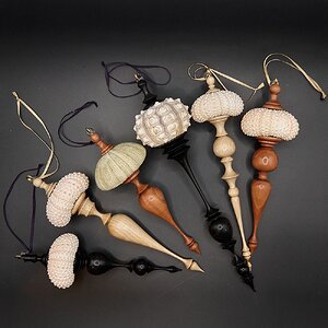 Decorations made from sea urchin shells
