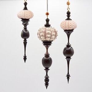 Decorations made from sea urchin shells