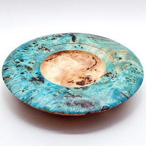 Bowl made of poplar burl