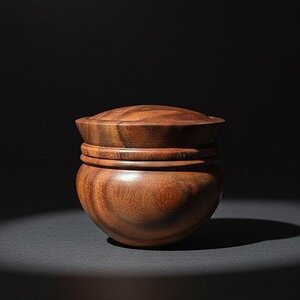 walnut box with beaded junction